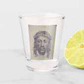 Gezicht van Christus op St. Veronica's Veil Heilig Shot Glas (Voorkant)