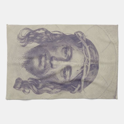 Gezicht van Christus op St. Veronica's Veil Heilig Theedoek (Horizontaal)