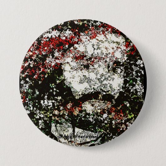 Gezicht van Christus Ronde Button 7,6 Cm (Voorkant)