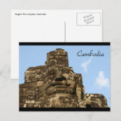 gezicht van de angkor briefkaart (Voorkant / Achterkant)
