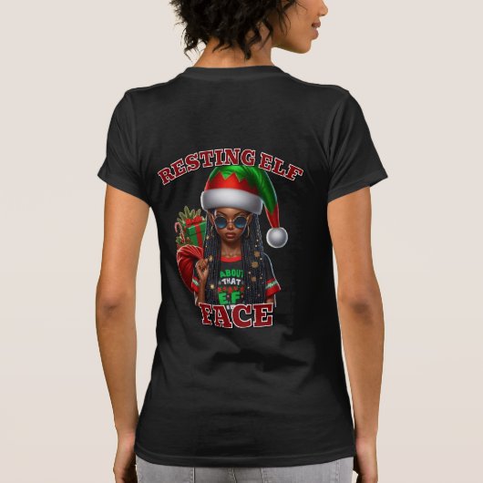 gezicht van de rustende elf t-shirt (Achterkant)