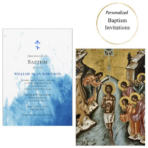 Gezicht van de wateren Orthodoxe doop Kaart