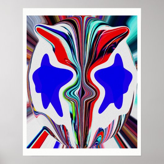 Gezicht van een alien poster (Voorkant)
