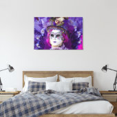 Gezicht van een carnavalskostuum, Venetië Canvas Afdruk (Insitu (Slaapkamer))