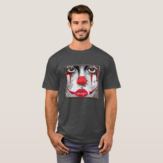 Gezicht van een clown t-shirt (Voorkant volledig)