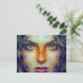 Gezicht van een engel briefkaart (Staand voorkant)