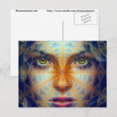 Gezicht van een engel briefkaart (Voorkant / Achterkant)