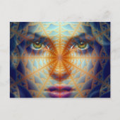 Gezicht van een engel briefkaart (Voorkant)