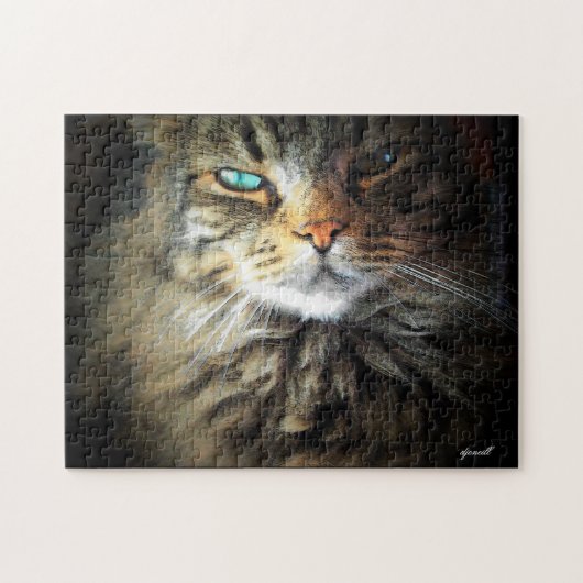 Gezicht van een Grumpy Angel Legpuzzel (Horizontaal)