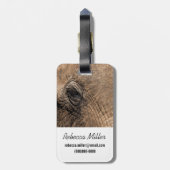Gezicht van een Olifant Bagagelabel (Achterkant verticaal)