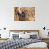 Gezicht van een Olifant Canvas Afdruk (Insitu (Slaapkamer))