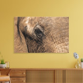 Gezicht van een Olifant Canvas Afdruk (Insitu (Woonkamer))