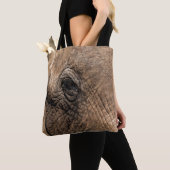 Gezicht van een olifant tote bag (Dichtbij)