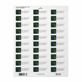 Gezicht van een pauw etiket (Full Sheet)