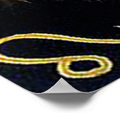 Gezicht van een realistische leeuw geschilderd poster (Hoek)