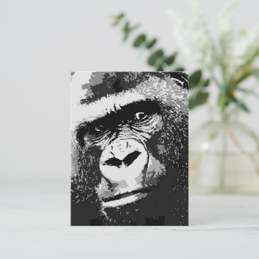 Gezicht van Gorilla Briefkaart (Staand voorkant)