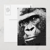 Gezicht van Gorilla Briefkaart (Voorkant / Achterkant)
