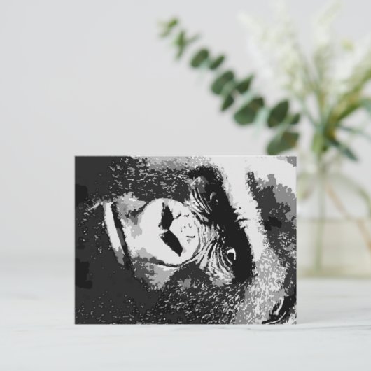Gezicht van Gorilla Briefkaart (Staand voorkant)