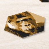 Gezicht van Gorilla Kartonnen Onderzetters (Schuin)