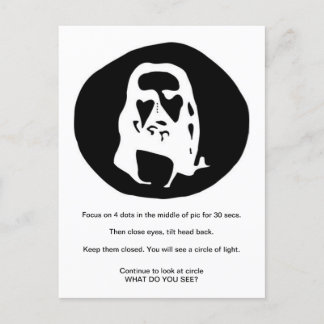 Gezicht van het Briefkaart van de optische illusie