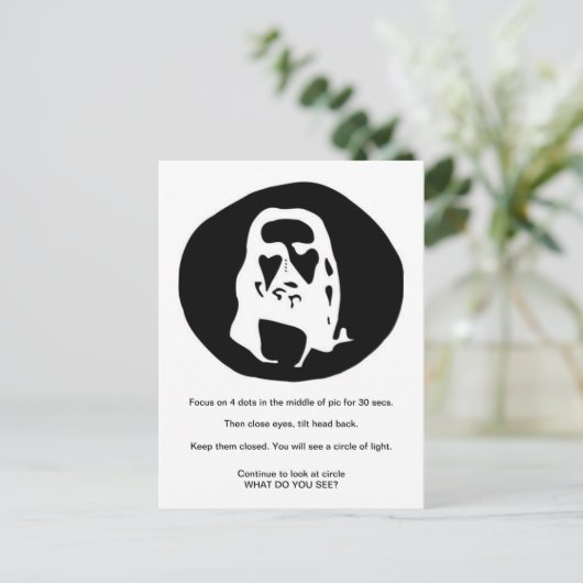 Gezicht van het Briefkaart van de optische illusie (Staand voorkant)