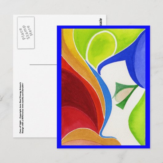 Gezicht van het licht briefkaart (Voorkant / Achterkant)