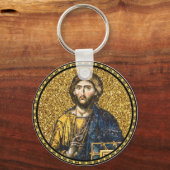 Gezicht van Jezus Christus Orthodox Haga Sophia Ic Sleutelhanger (Achterkant)