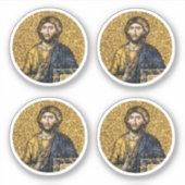 Gezicht van Jezus Christus Orthodox Haga Sophia Ic Sticker (Voorkant)