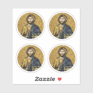 Gezicht van Jezus Christus Orthodox Haga Sophia Ic Sticker