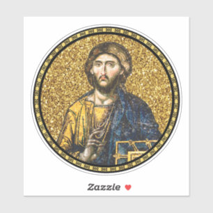 Gezicht van Jezus Christus Orthodox Haga Sophia Ic Sticker