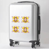 Gezicht van Jezus Christus orthodox icoon Sticker (Koffer)