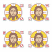 Gezicht van Jezus Christus orthodox icoon Sticker (Voorkant)