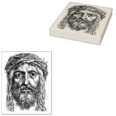 Gezicht van Jezus illustratie art stempel (Gestempeld)