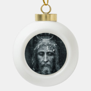 Gezicht van Jezus Keramische Bal Ornament