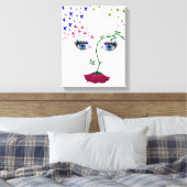 Gezicht van Natuur abstract meisje gezicht Canvas Afdruk (Insitu (Slaapkamer))