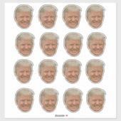 Gezicht van Trump Grappig Donald Trump Gezicht  Sticker (Vel)