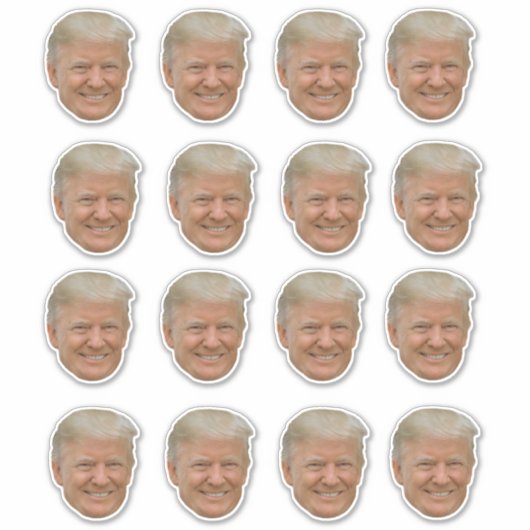 Gezicht van Trump Grappig Donald Trump Gezicht  Sticker (Voorkant)