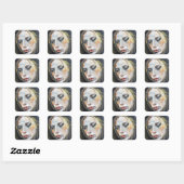 Gezicht van verdriet, jonge dame artwork stickers (Vel)