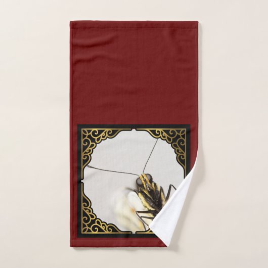 Gezicht van Vlinder- CloseUp Monarch Bad Handdoek (Handdoek)
