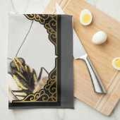 Gezicht van Vlinder- CloseUp Monarch Theedoek (Quarter Fold)