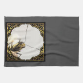 Gezicht van Vlinder- CloseUp Monarch Theedoek (Horizontaal)