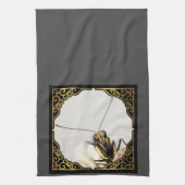 Gezicht van Vlinder- CloseUp Monarch Theedoek (Verticaal)