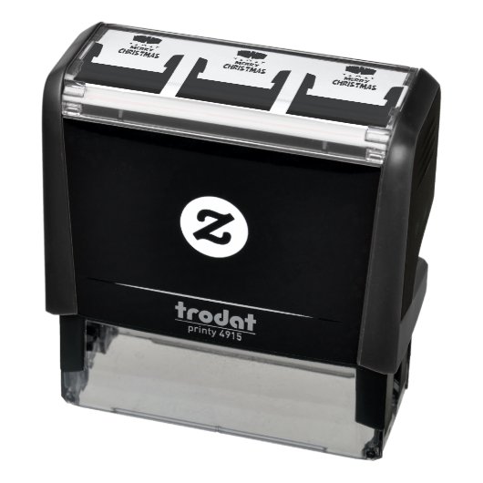 Gezicht van Vrolijk Kerstmis Creatief Zelfinktende Stempel (Product)