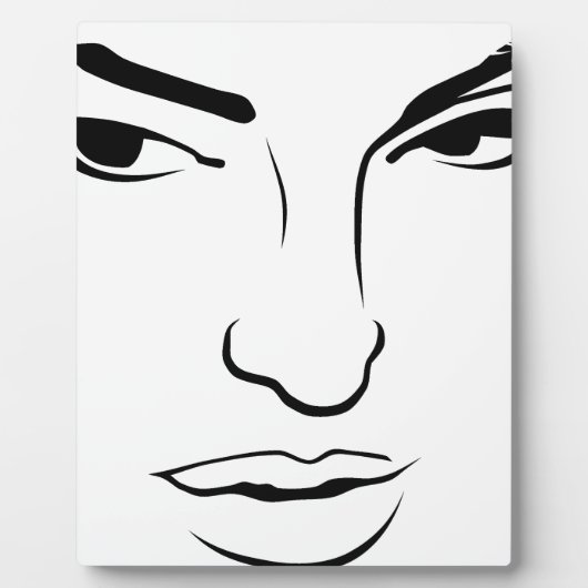 Gezicht van vrouw fotoplaat (Voorkant)