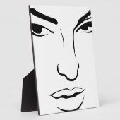 Gezicht van vrouw fotoplaat (Zijkant)
