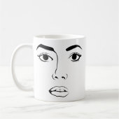 Gezicht van vrouw koffiemok (Links)