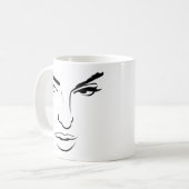 Gezicht van vrouw koffiemok (Voorkant links)