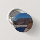 Gezicht vanaf de Hooverdam 2016. Ronde Button 3,2 Cm (Voorkant /achterkant)