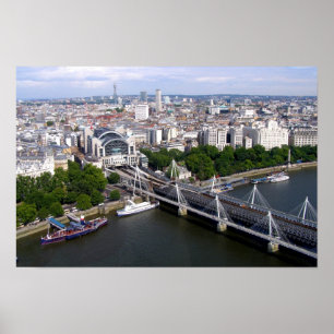 Gezicht vanaf de London Eye Poster