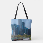 Gezicht vanaf Navy Pier Tote Bag (Achterkant)
